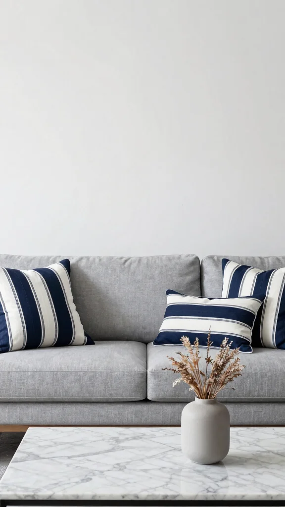 13 Patterned Pillow Ideas for a Bold Eye-Catching Couch or Bed Display - 4. Stripes for a Classic Touch 1