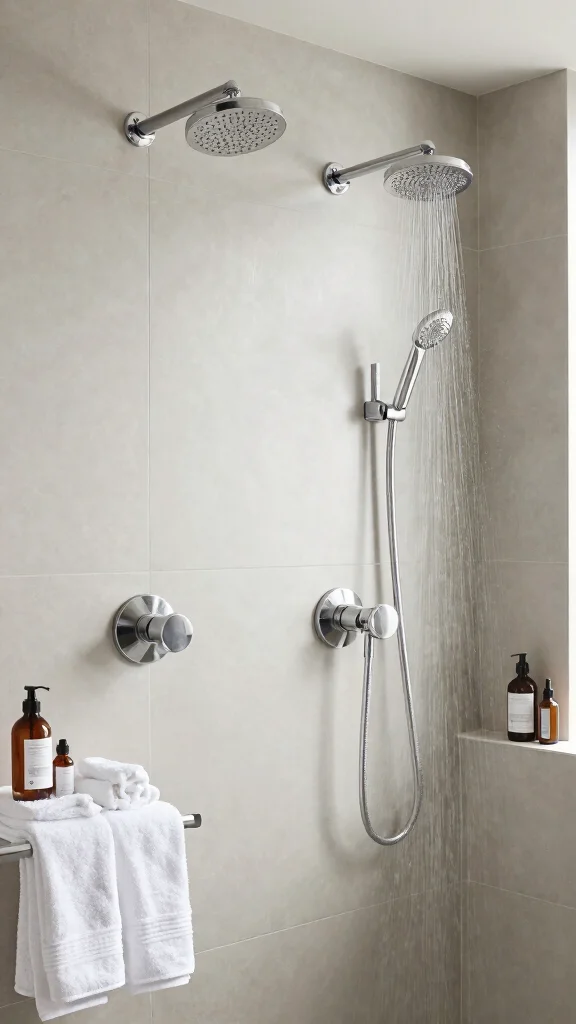 13 Rain Shower Head Ideas for a Spa-Like Rainfall Experience at Home - 10. Dual Rain Shower Heads – The Best of Both Worlds 1