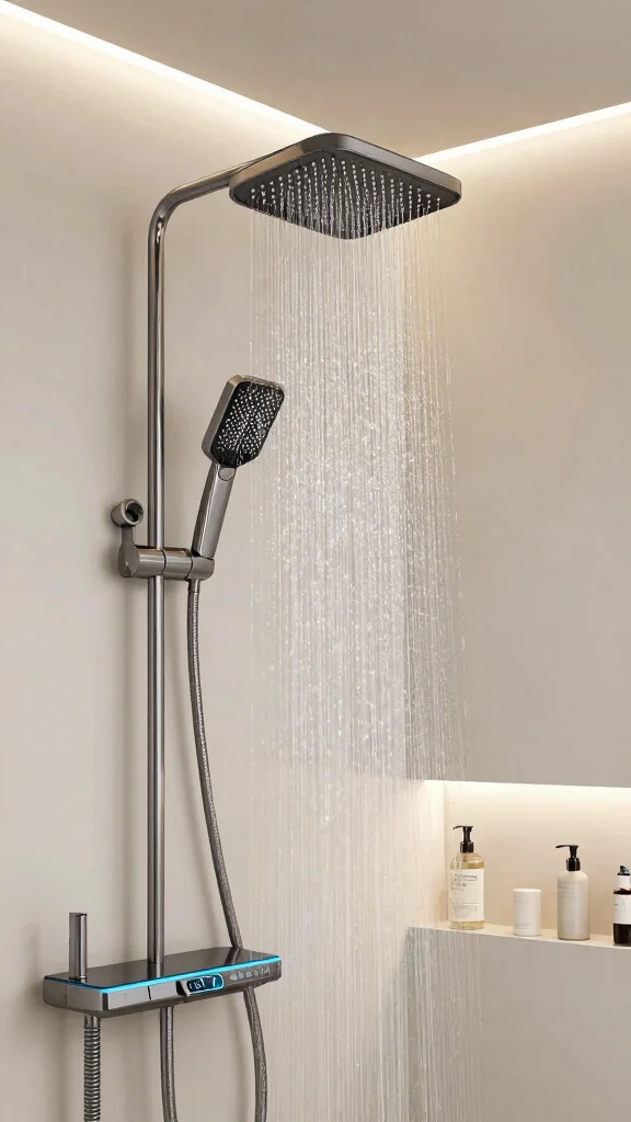 13 Rain Shower Head Ideas for a Spa-Like Rainfall Experience at Home - 12. Customized Experience – Smart Rain Shower Heads 1