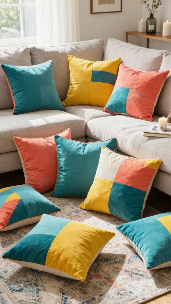 14 Couch Pillow Ideas for a Styled Comfortable Living Room - 2. Recycled Polyester Pillows 1