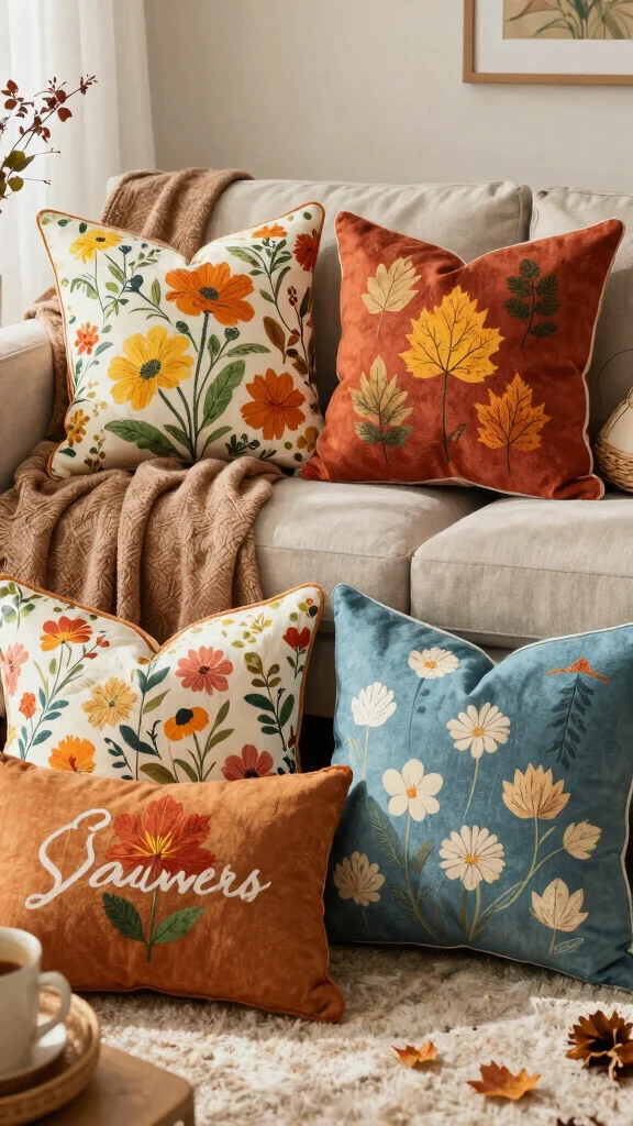 14 Decorative Pillow Ideas for Every Style Room and Color Palette - 13. Seasonal Swaps 1