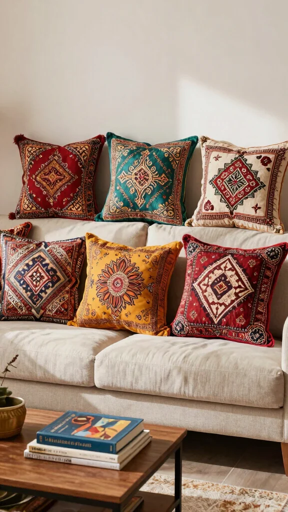 14 Decorative Pillow Ideas for Every Style Room and Color Palette - 14. Cultural Inspirations 1