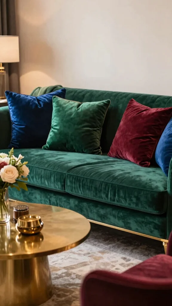 14 Decorative Pillow Ideas for Every Style Room and Color Palette - 8. Textured Velvet Accents 1