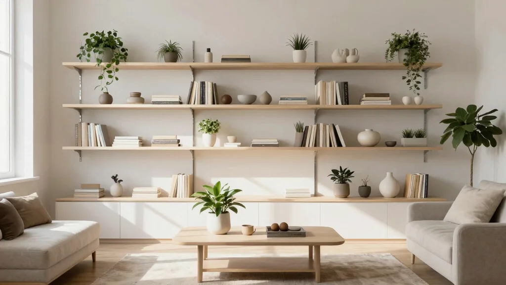 14 Living Room Shelf Styling Ideas for a Balanced Curated Display - marketfurniture.blog