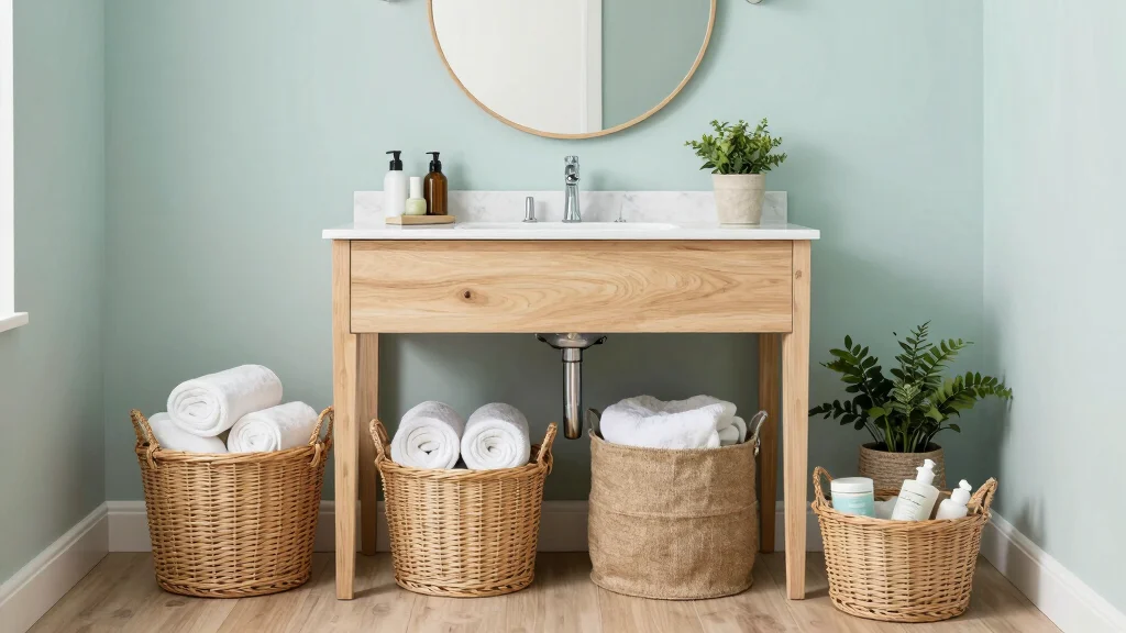 11 Under Vanity Bathroom Basket Ideas for a Tidy Organized Space - marketfurniture.blog
